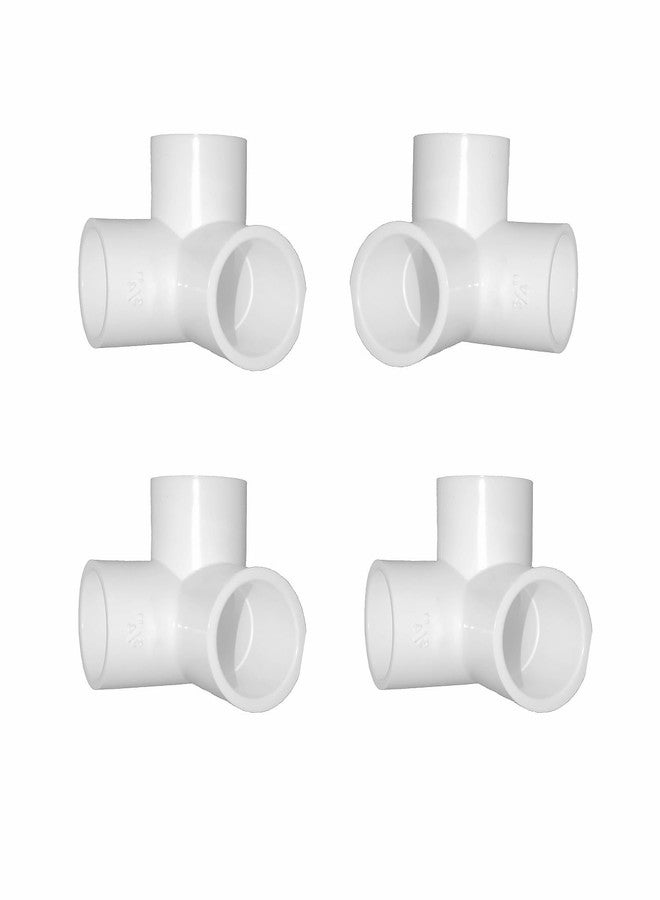 Aitchcy Three way PVC Elbow 25mm | 3 Way elbow for 25mm to 26mm Outer Diameter PVC pipe | 3Way PVC Pipe Joint | Threeway Connector for Furnitures & Structures | 3 Way Connectors Heavy duty (4Pc) - Image 1
